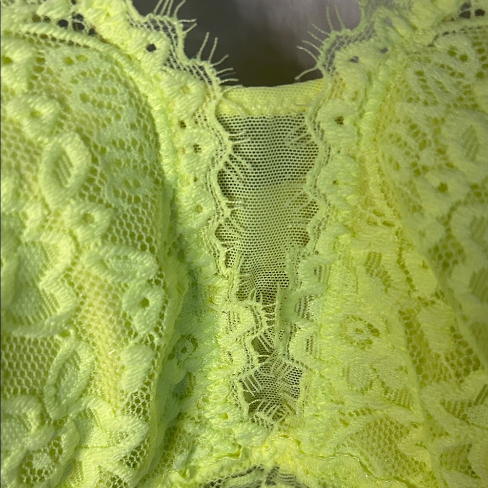 Aerie Neon Yellow Lace Bralette - Picture 3 of 7